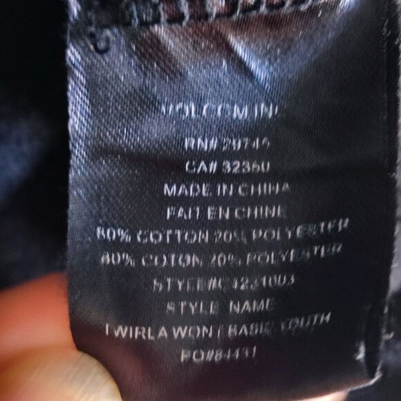 Volcom full zip hoodie boys size M black with graphic design - Picture 5 of 12